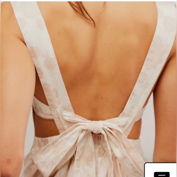 Free People Meet Me In Maui Mini Dress Floral Back Tie Boho - Picture 4 of 10